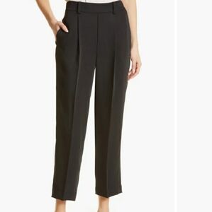 VINCE Black Tapered Pull On Dress Pants Back Elastic Waist Front Seams 28"x 26"S